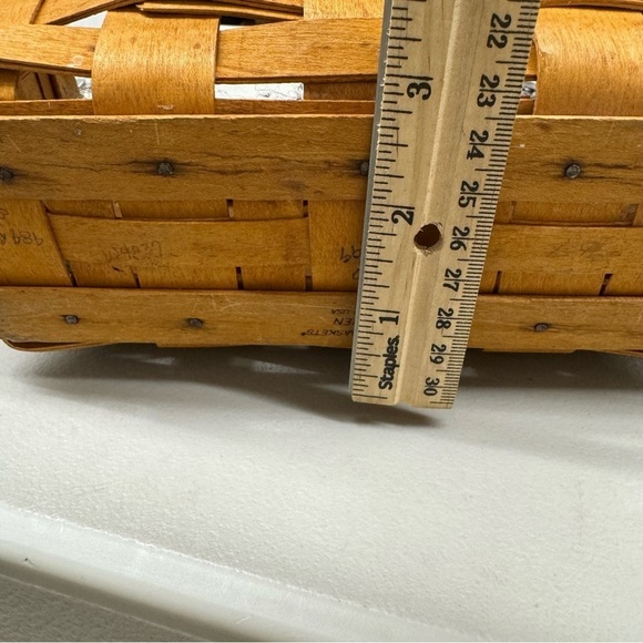 Vintage Longaberger Handwoven Market Basket Stationary Handle 1999 - Picture 12 of 12